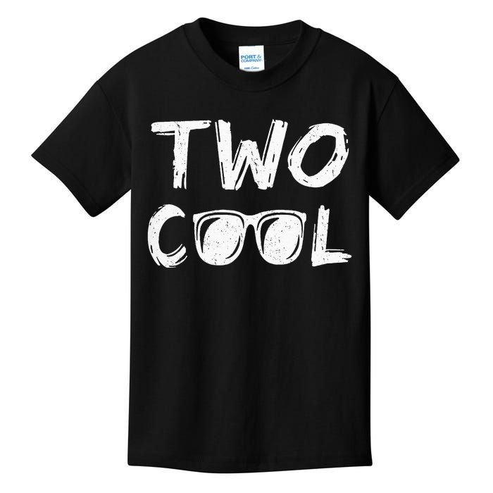 Kids Two Cool 2nd Birthday Gift 2 Year Old Boy Second Bday Kids T-Shirt