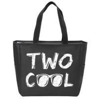 Kids Two Cool 2nd Birthday Gift 2 Year Old Boy Second Bday Zip Tote Bag