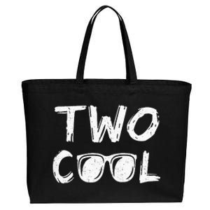 Kids Two Cool 2nd Birthday Gift 2 Year Old Boy Second Bday Cotton Canvas Jumbo Tote