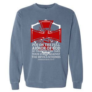 Knight Templar Christian Armor Of God Garment-Dyed Sweatshirt