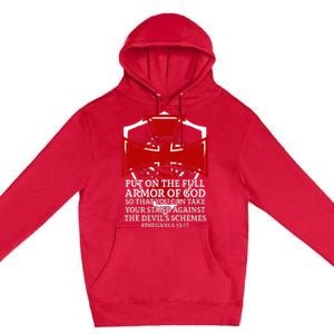 Knight Templar Christian Armor Of God Premium Pullover Hoodie