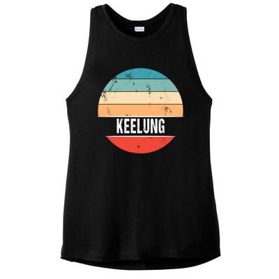 Keelung Taiwan City Trip Gift Ladies PosiCharge Tri-Blend Wicking Tank