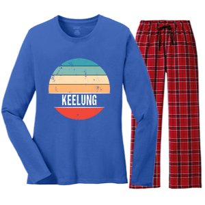 Keelung Taiwan City Trip Gift Women's Long Sleeve Flannel Pajama Set 