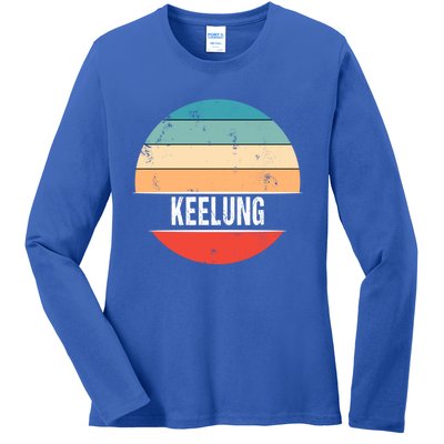 Keelung Taiwan City Trip Gift Ladies Long Sleeve Shirt