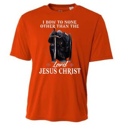 Knight Templar Christian I Bow To The Lord Jesus Christ Cooling Performance Crew T-Shirt