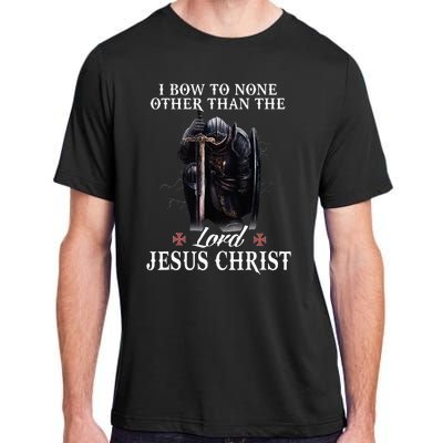 Knight Templar Christian I Bow To The Lord Jesus Christ Adult ChromaSoft Performance T-Shirt