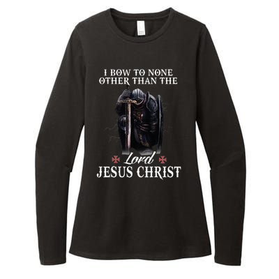 Knight Templar Christian I Bow To The Lord Jesus Christ Womens CVC Long Sleeve Shirt