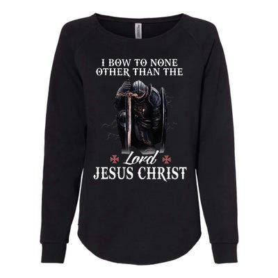 Knight Templar Christian I Bow To The Lord Jesus Christ Womens California Wash Sweatshirt