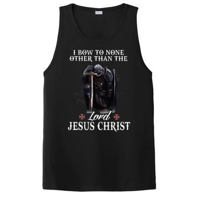 Knight Templar Christian I Bow To The Lord Jesus Christ PosiCharge Competitor Tank