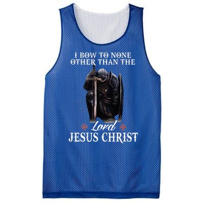 Knight Templar Christian I Bow To The Lord Jesus Christ Mesh Reversible Basketball Jersey Tank