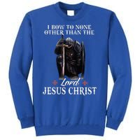 Knight Templar Christian I Bow To The Lord Jesus Christ Tall Sweatshirt