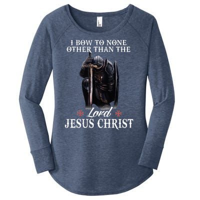 Knight Templar Christian I Bow To The Lord Jesus Christ Women's Perfect Tri Tunic Long Sleeve Shirt