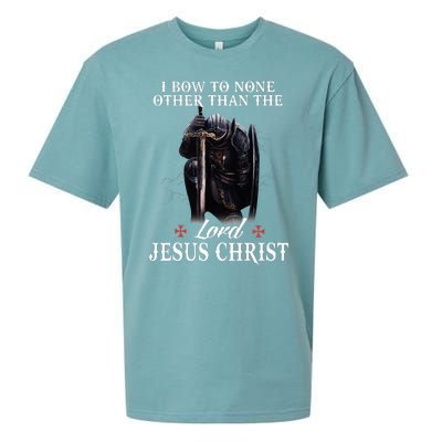 Knight Templar Christian I Bow To The Lord Jesus Christ Sueded Cloud Jersey T-Shirt