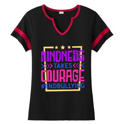 Kindness Takes Courage Endbullying Stop Bullying Ladies Halftime Notch Neck Tee