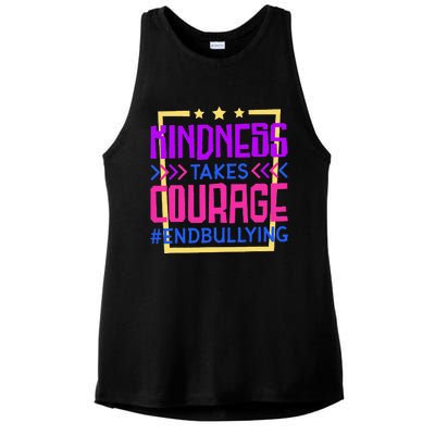 Kindness Takes Courage Endbullying Stop Bullying Ladies PosiCharge Tri-Blend Wicking Tank