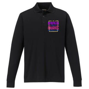 Kindness Takes Courage Endbullying Stop Bullying Performance Long Sleeve Polo