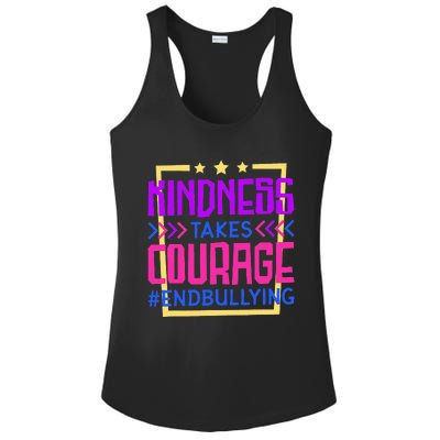 Kindness Takes Courage Endbullying Stop Bullying Ladies PosiCharge Competitor Racerback Tank