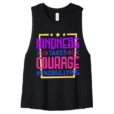 Kindness Takes Courage Endbullying Stop Bullying Women's Racerback Cropped Tank