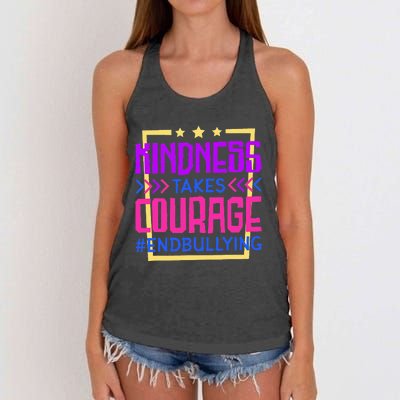 Kindness Takes Courage Endbullying Stop Bullying Women's Knotted Racerback Tank