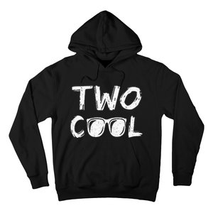 Kids Two Cool 2nd Birthday Gift 2 Year Old Boy Second Bday Hoodie