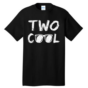 Kids Two Cool 2nd Birthday Gift 2 Year Old Boy Second Bday Tall T-Shirt