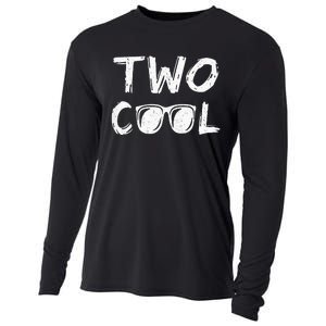 Kids Two Cool 2nd Birthday Gift 2 Year Old Boy Second Bday Cooling Performance Long Sleeve Crew