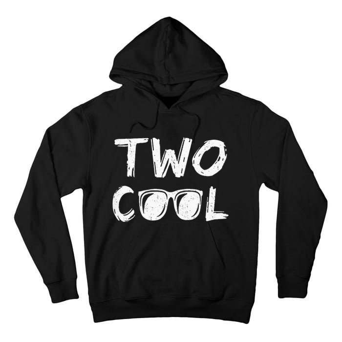 Kids Two Cool 2nd Birthday Gift 2 Year Old Boy Second Bday Tall Hoodie