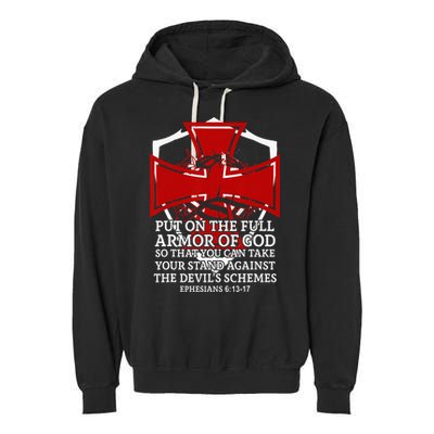 Knight Templar Christian Armor Of God Garment-Dyed Fleece Hoodie