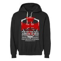 Knight Templar Christian Armor Of God Garment-Dyed Fleece Hoodie
