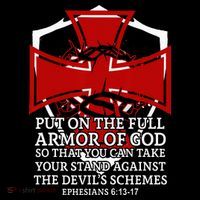 Knight Templar Christian Armor Of God Button