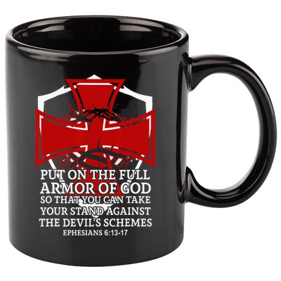 Knight Templar Christian Armor Of God 11oz C Handle Ceramic Mug