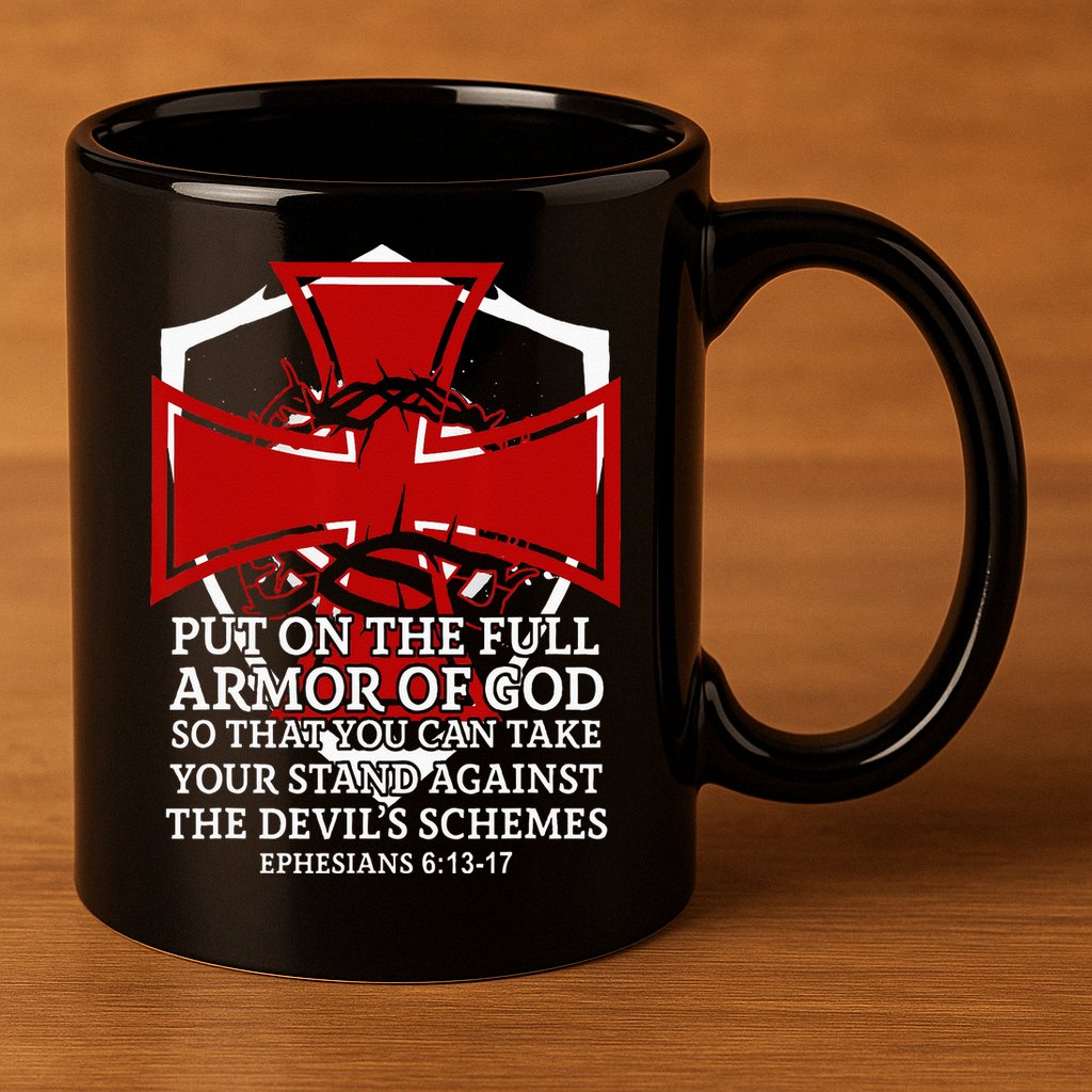 Knight Templar Christian Armor Of God 11oz C Handle Ceramic Mug