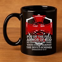 Knight Templar Christian Armor Of God 11oz C Handle Ceramic Mug