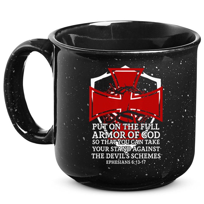 Knight Templar Christian Armor Of God 15oz Campfire Ceramic Mug