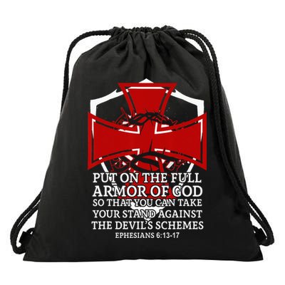 Knight Templar Christian Armor Of God Drawstring Bag