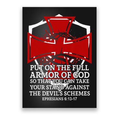 Knight Templar Christian Armor Of God Poster