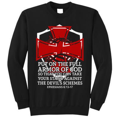 Knight Templar Christian Armor Of God Tall Sweatshirt
