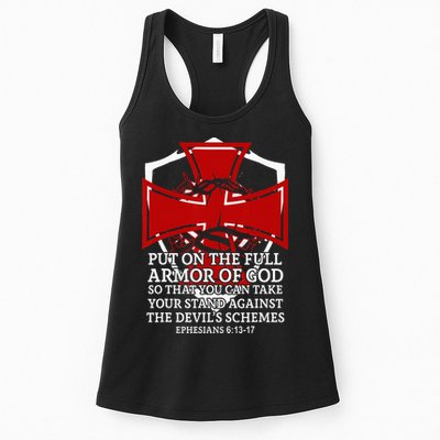Knight Templar Christian Armor Of God Womens Tank Top