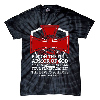 Knight Templar Christian Armor Of God Tie-Dye T-Shirt