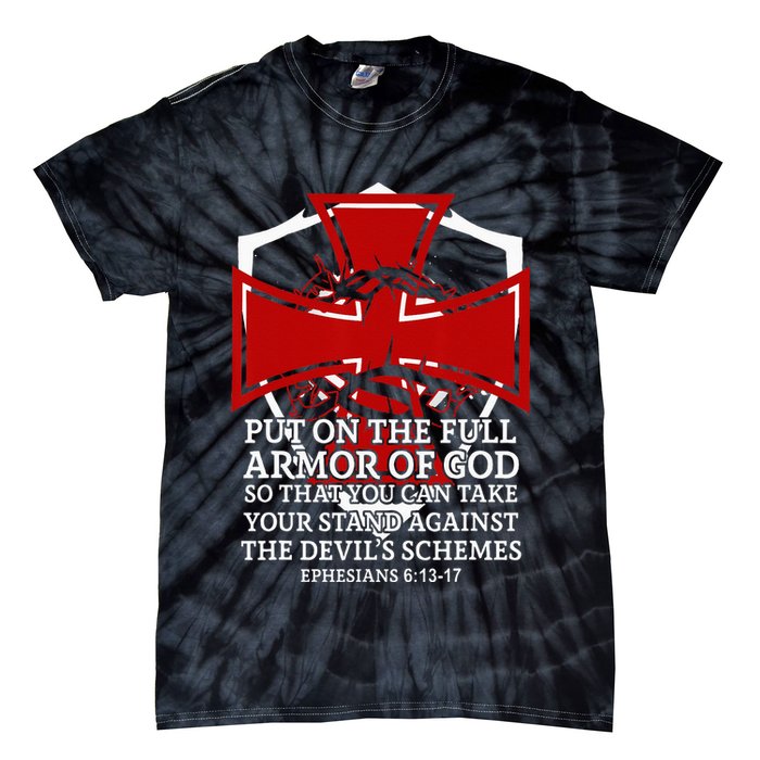 Knight Templar Christian Armor Of God Tie-Dye T-Shirt