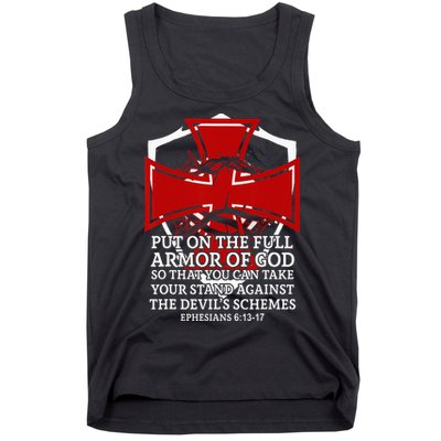 Knight Templar Christian Armor Of God Tank Top