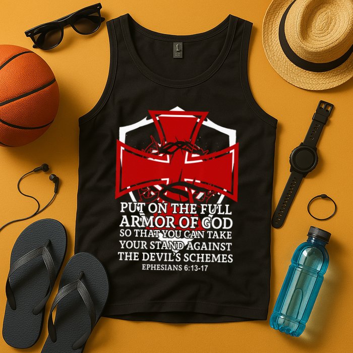 Knight Templar Christian Armor Of God Tank Top