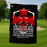 Knight Templar Christian Armor Of God Golf Towel