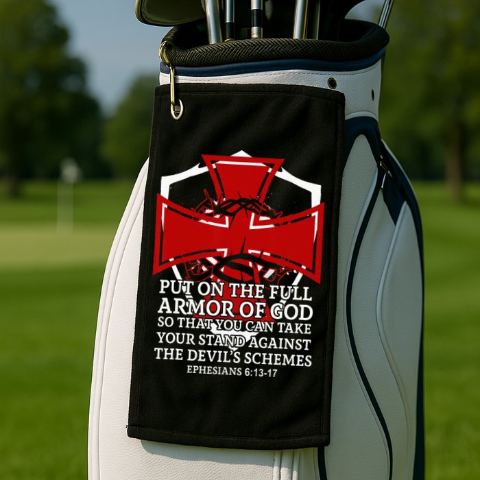 Knight Templar Christian Armor Of God Golf Towel