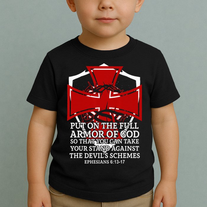 Knight Templar Christian Armor Of God Toddler T-Shirt