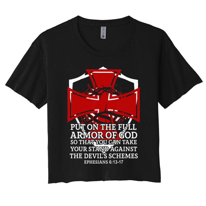 Knight Templar Christian Armor Of God Crop Top