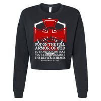 Knight Templar Christian Armor Of God Cropped Pullover Crew