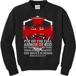 Knight Templar Christian Armor Of God Kids Sweatshirt