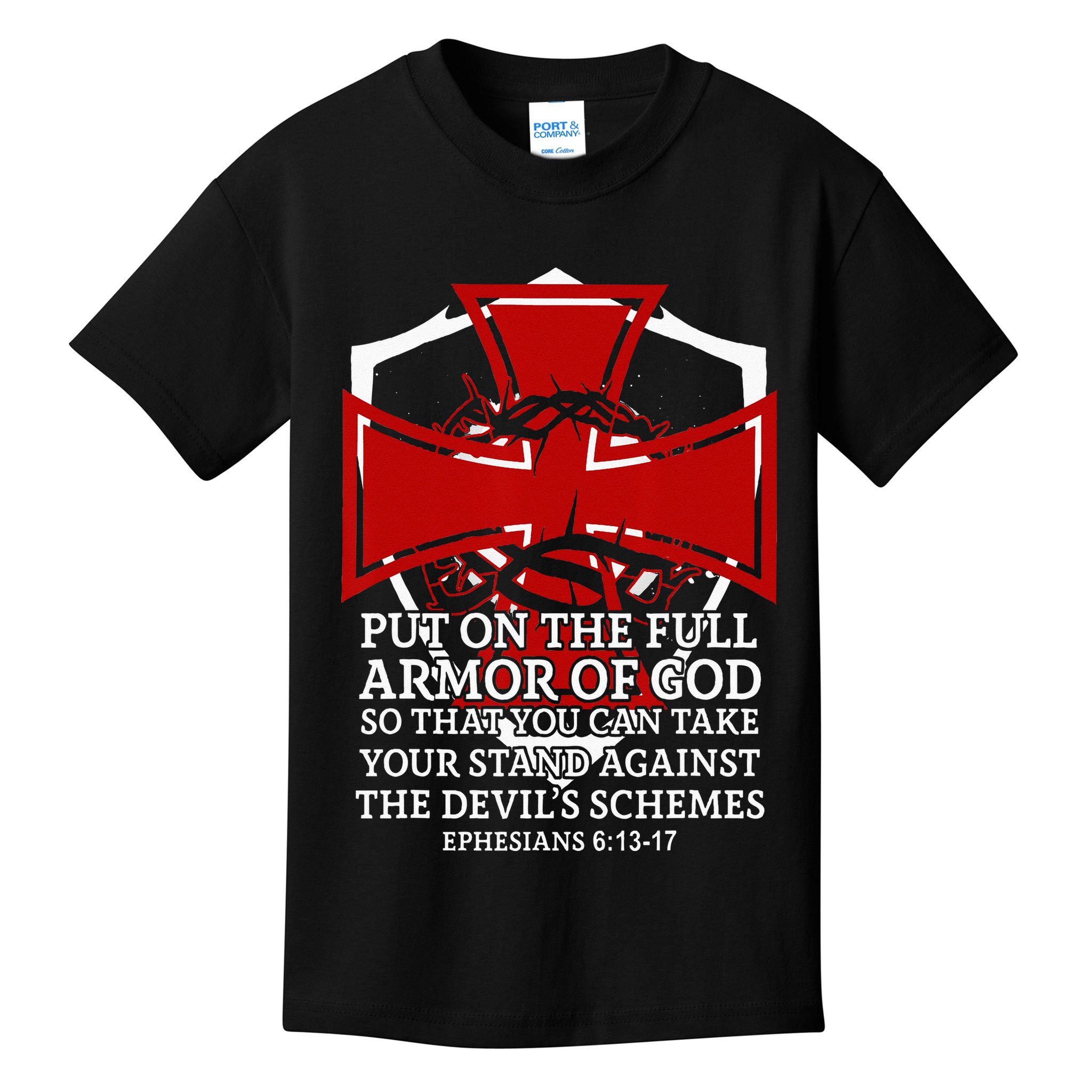 Knight Templar Christian Armor Of God Kids T-Shirt