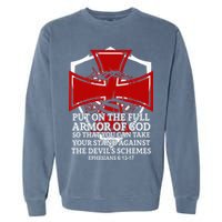 Knight Templar Christian Armor Of God Garment-Dyed Sweatshirt